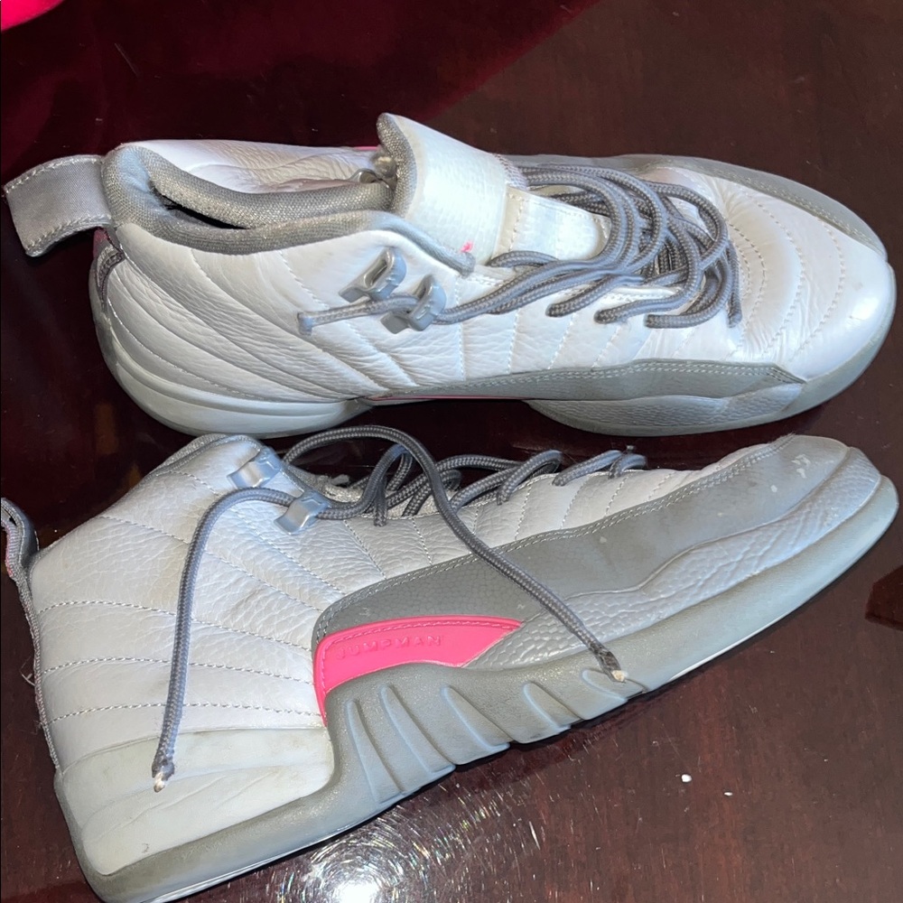 Nike Air Jordan 12 Retro GG Vivid Pink/Wolf Grey sneakers